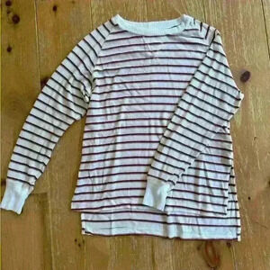 LNA Jamie Strip Knit Raglan Sleeve Pullover Size XS, Made in the USA